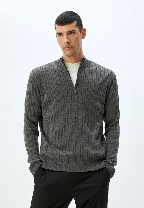 Strickpullover - anthracite