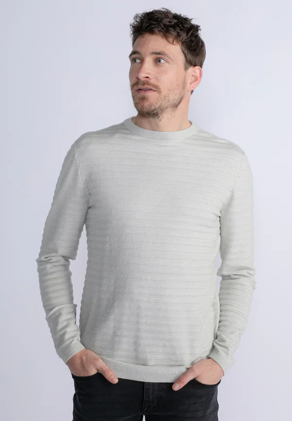 Strickpullover - antique white melee