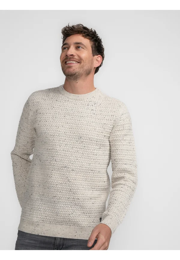 Strickpullover - antique white melee