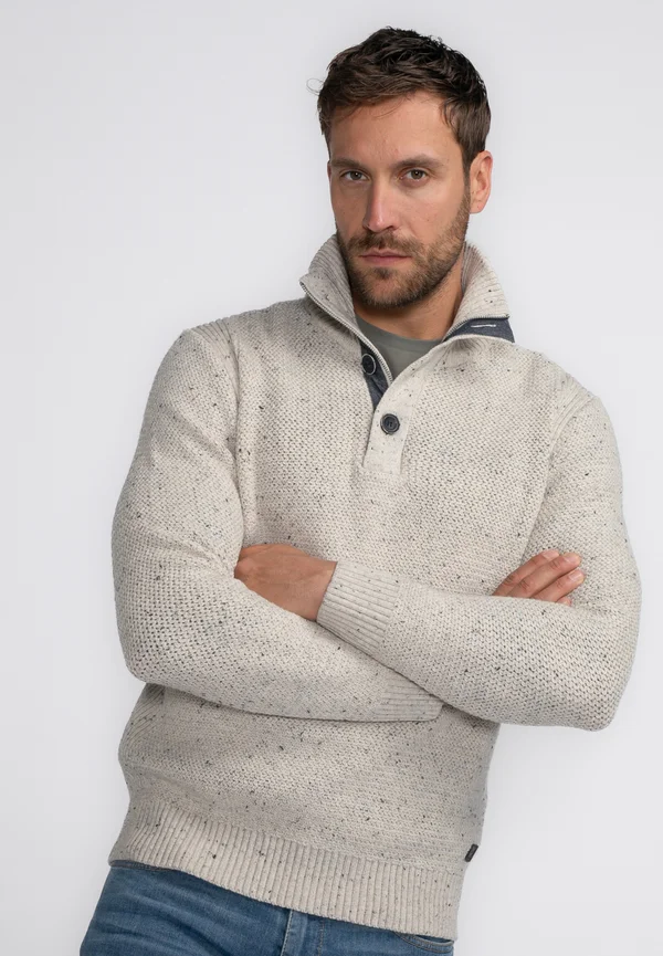 Strickpullover - antique white melee