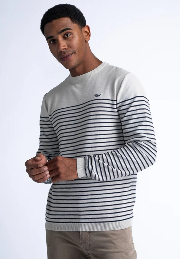 Strickpullover - antique white melee