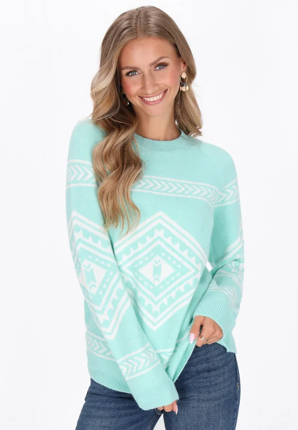 Strickpullover - aqua