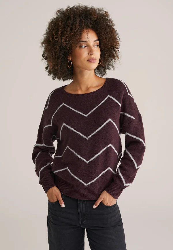 Strickpullover - aubergine