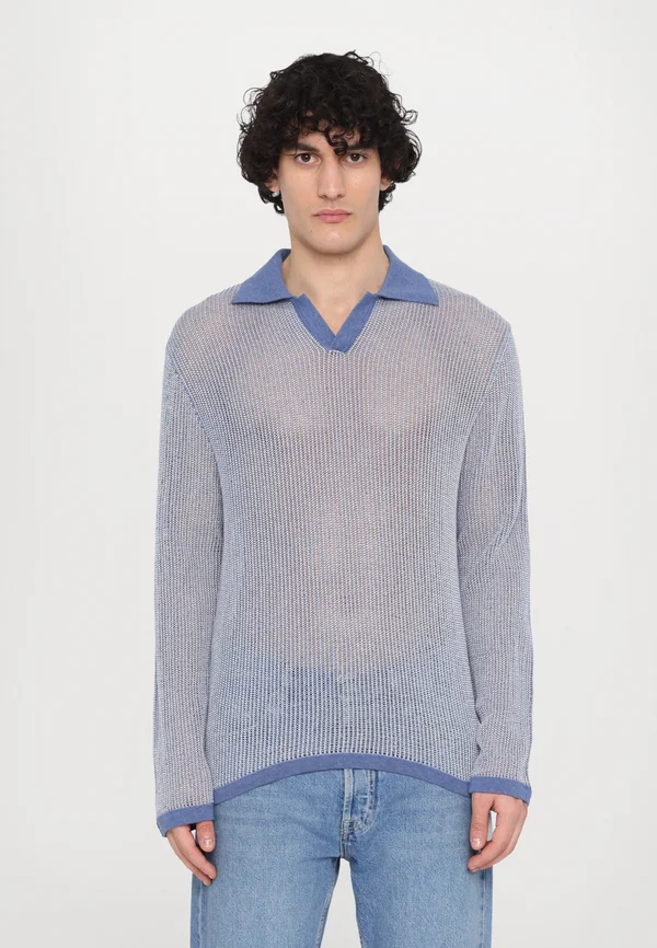 Strickpullover - avio/bianco