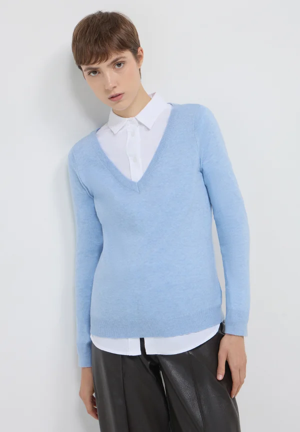 Strickpullover - azzurro
