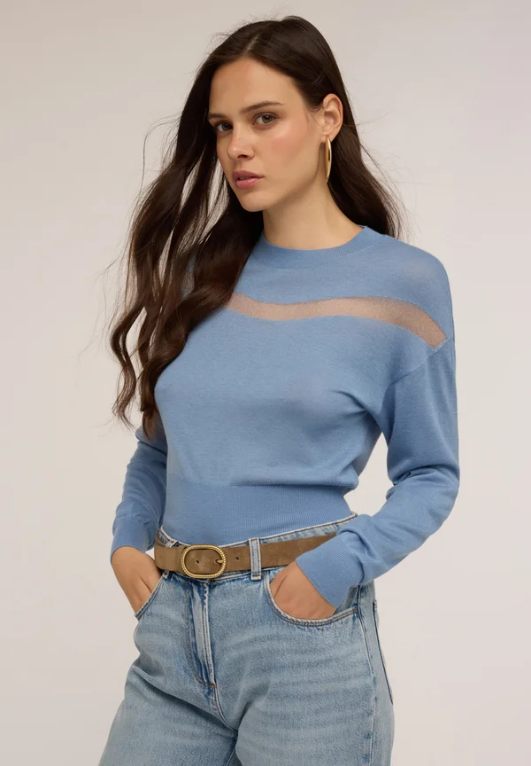 Strickpullover - azzurro