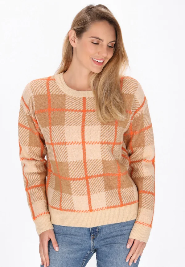 Strickpullover - beige light camel orange