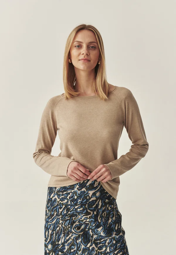 Strickpullover - beige melange