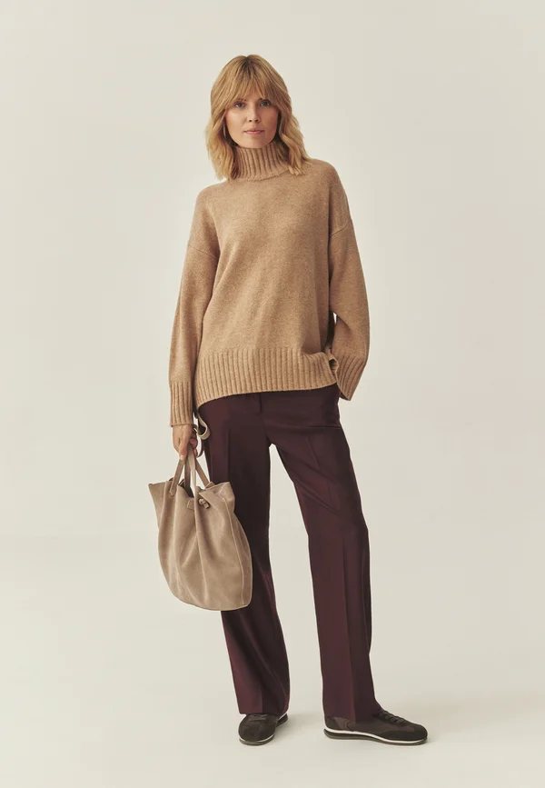 Strickpullover - beige melange