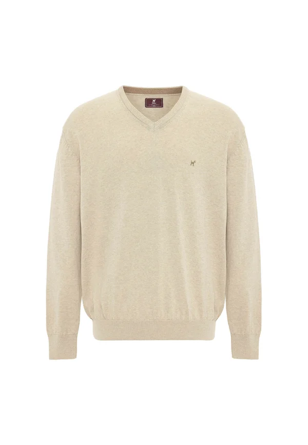 Strickpullover - beige melange