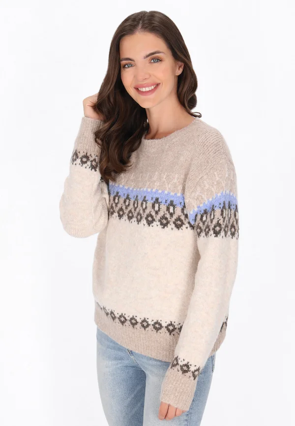 Strickpullover - beige multicolor