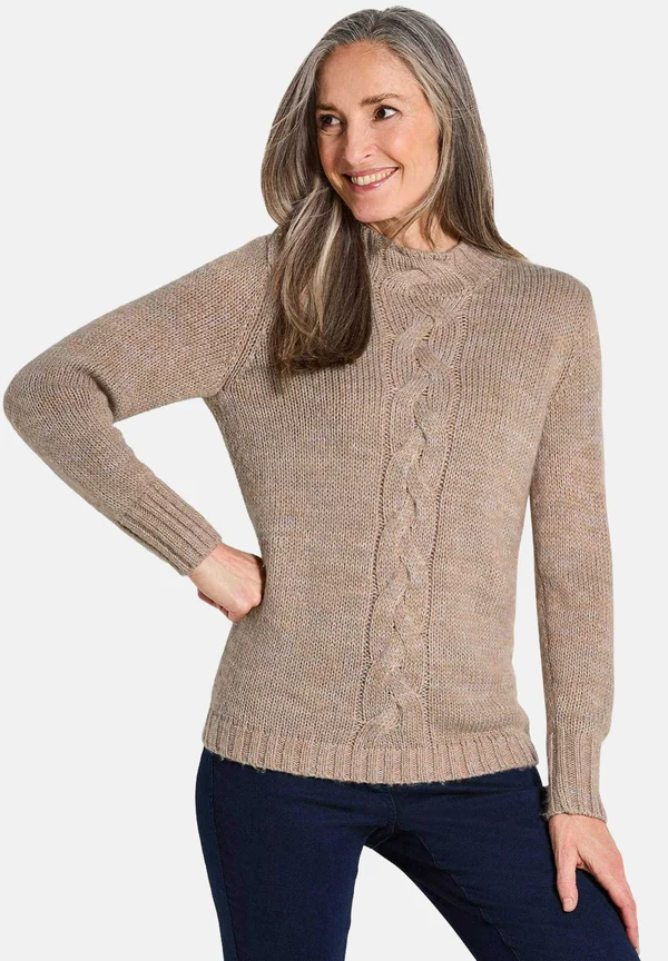 Strickpullover - beige patterned