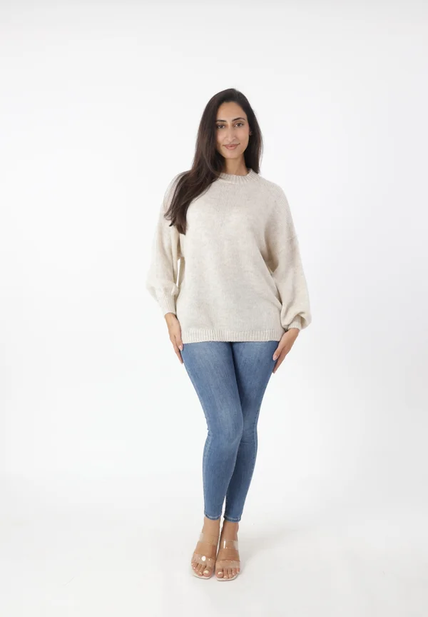 Strickpullover - beige