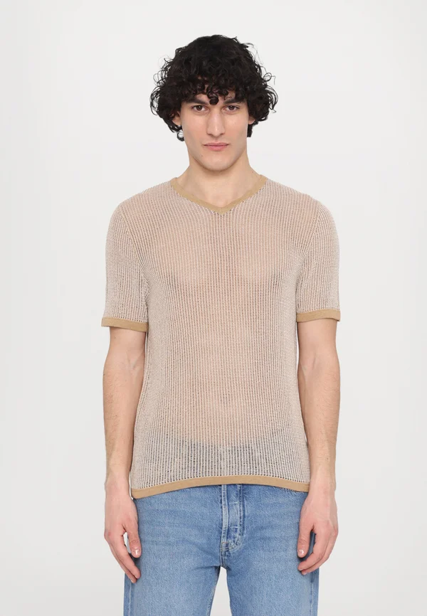 Strickpullover - beige/bianco