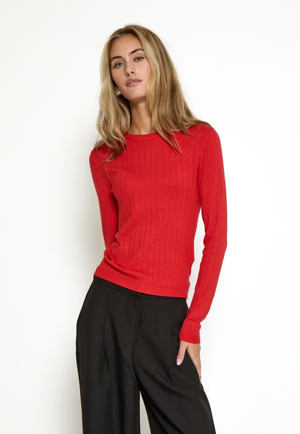 Strickpullover - bittersweet red