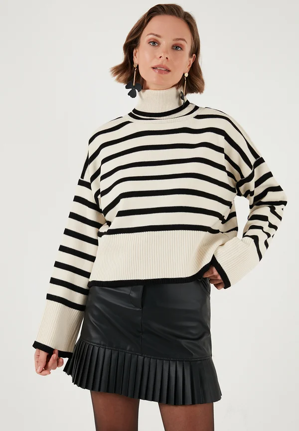 Strickpullover - black ecru