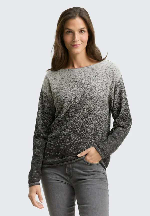 Strickpullover - black grey degrade design