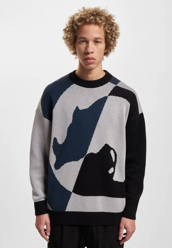 Strickpullover - black grey