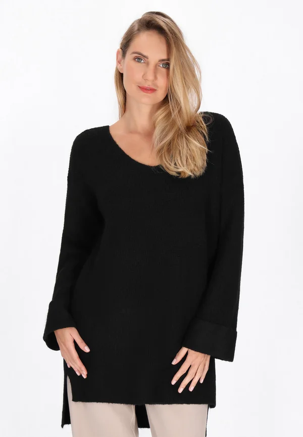 Strickpullover - black melange
