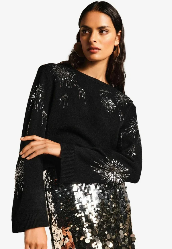 Strickpullover - black sequin