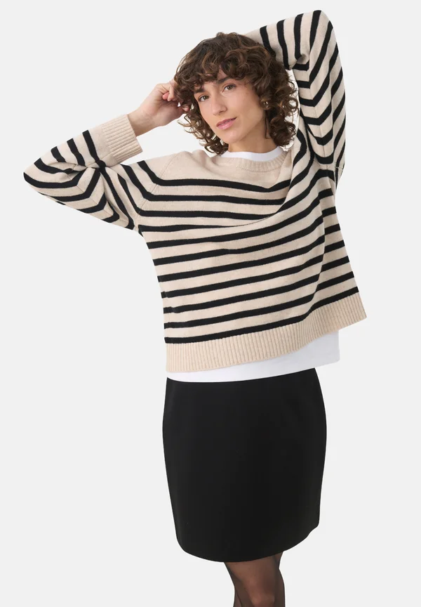 Strickpullover - black stripe