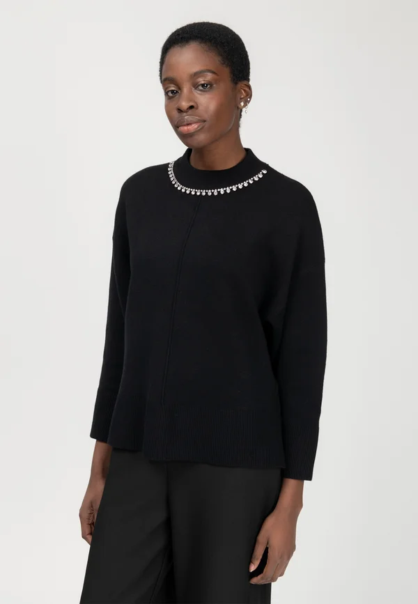 Strickpullover - black