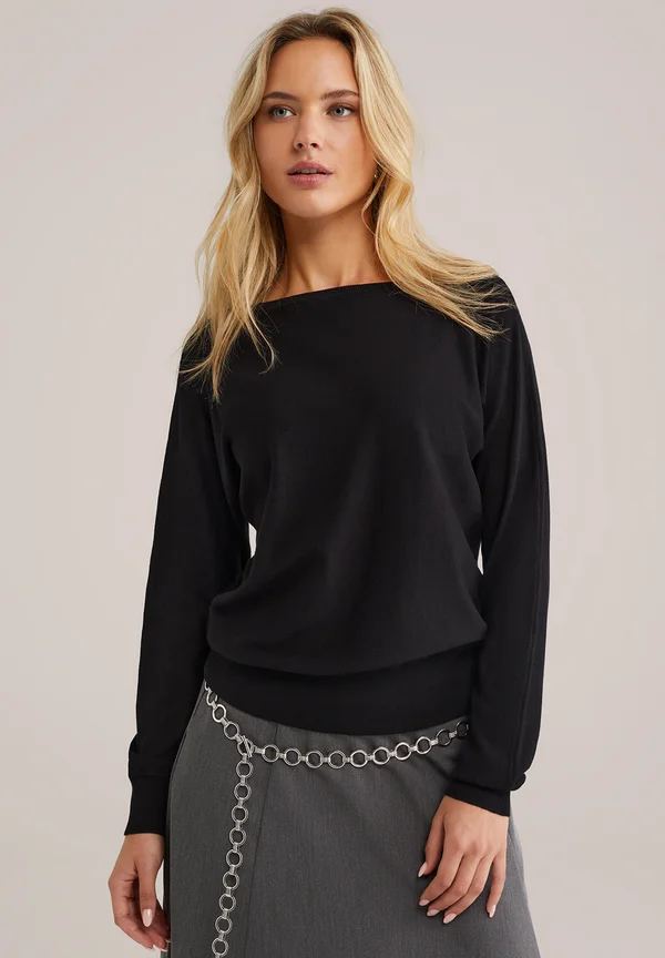Strickpullover - black