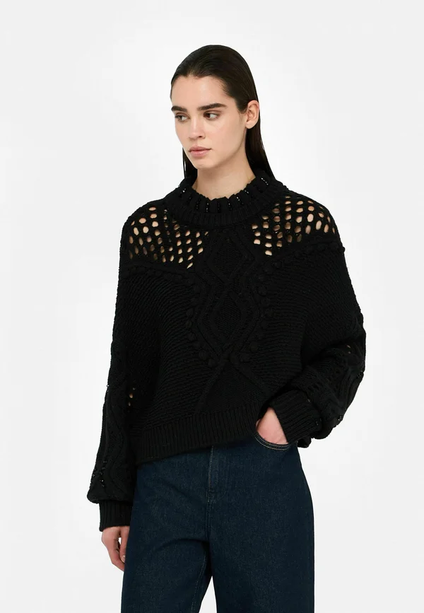 Strickpullover - black