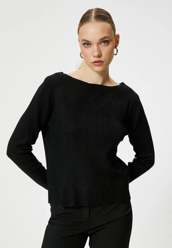 Strickpullover - black