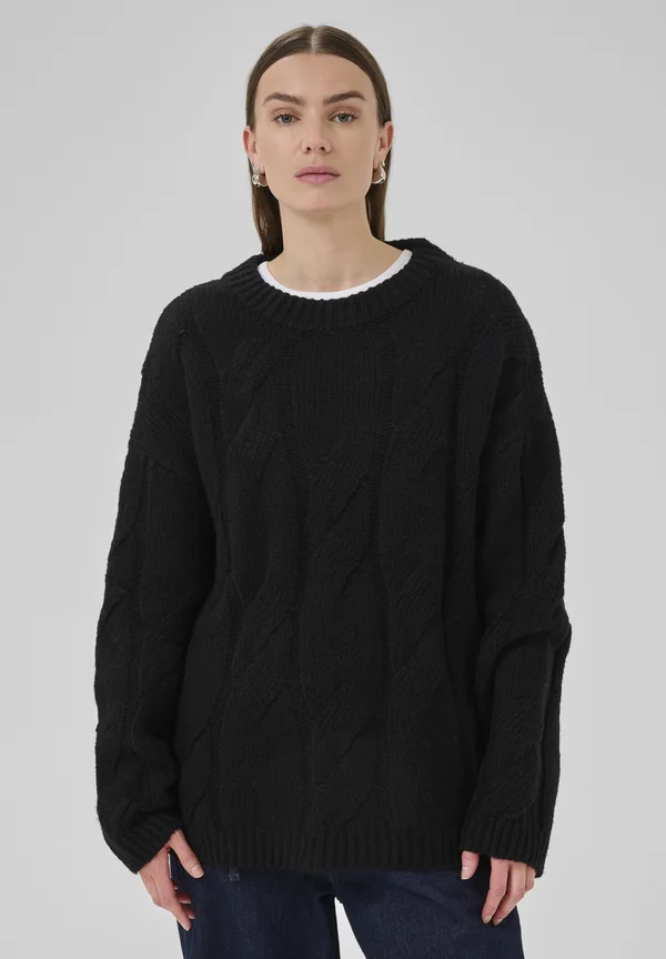 Strickpullover - black