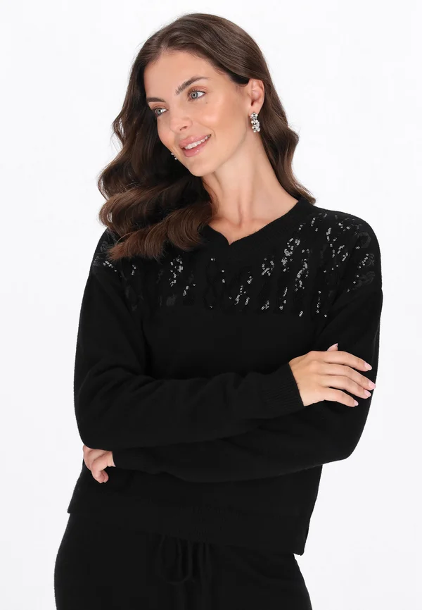 Strickpullover - black