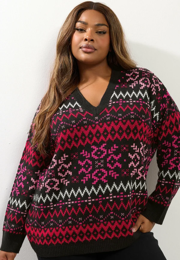 Strickpullover - black