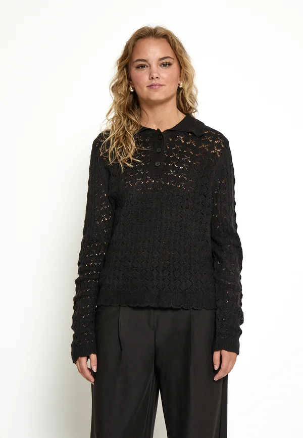 Strickpullover - black