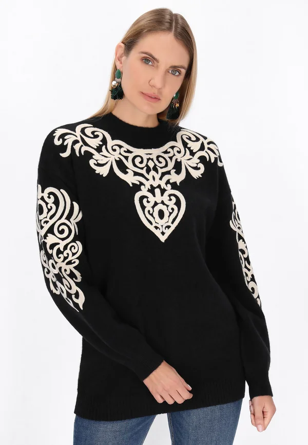 Strickpullover - black