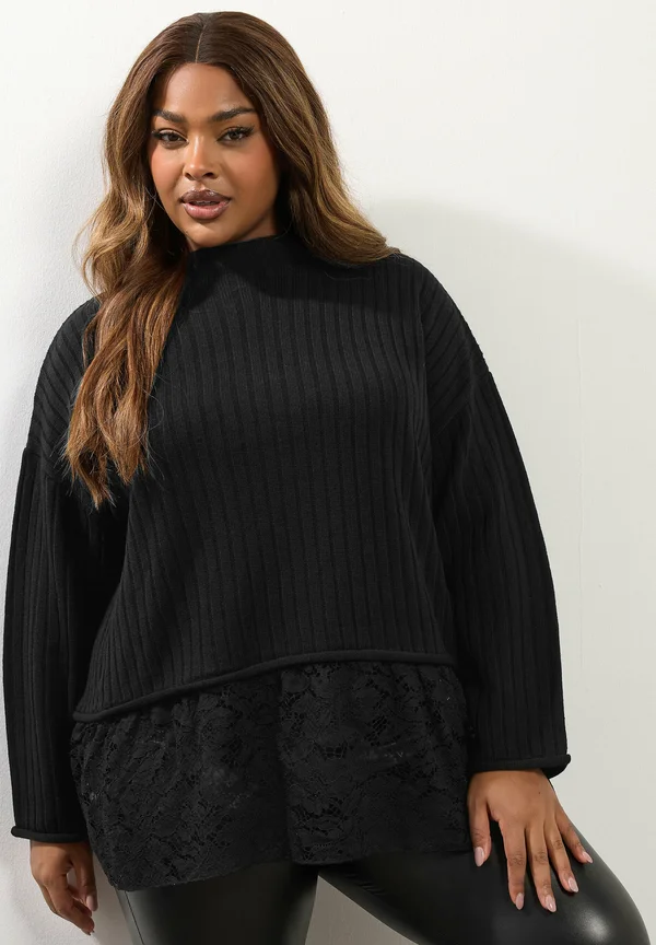 Strickpullover - black