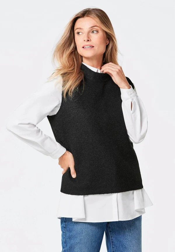 Strickpullover - black