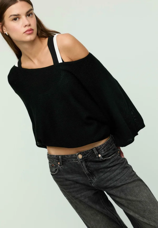 Strickpullover - black