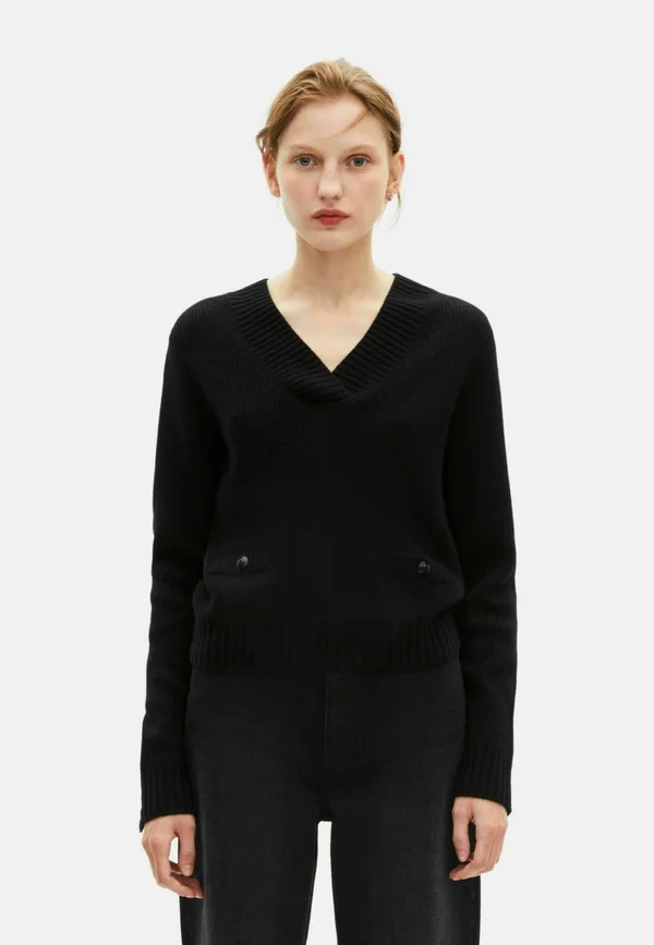 Strickpullover - black