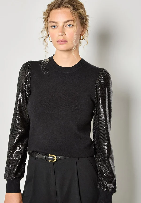 Strickpullover - black