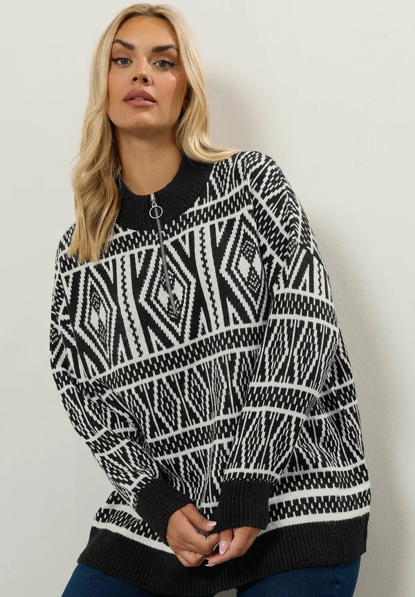 Strickpullover - black