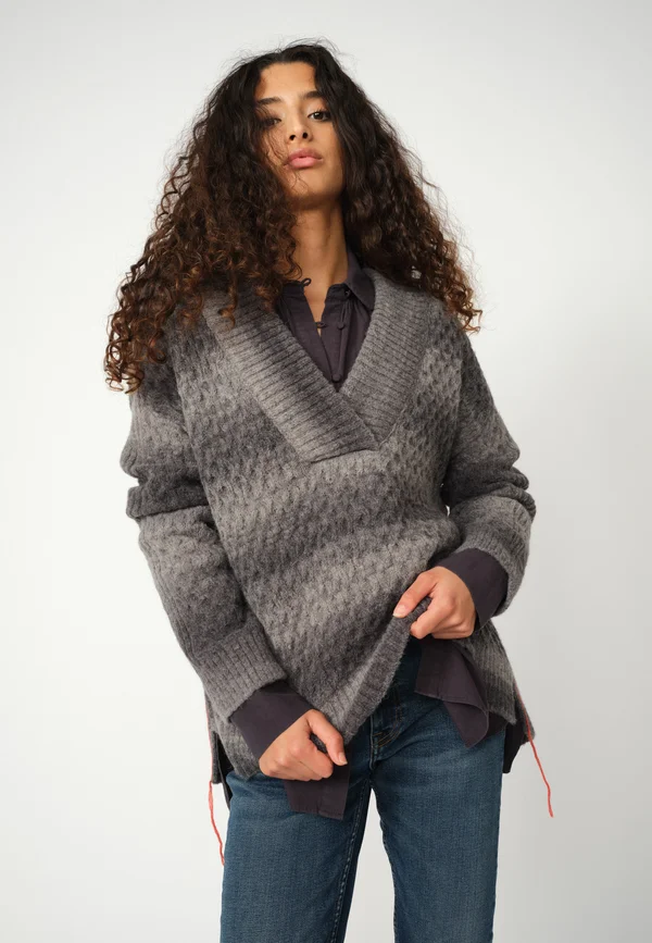 Strickpullover - black