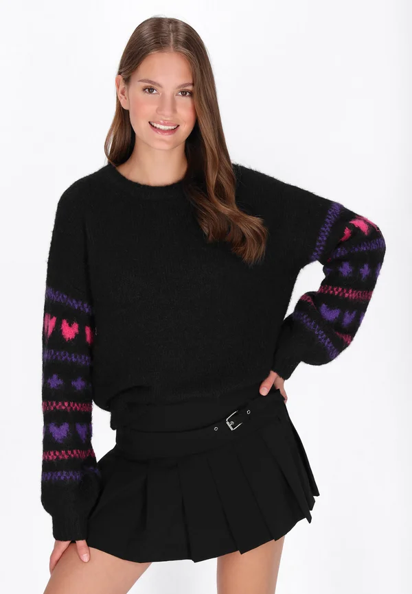 Strickpullover - black