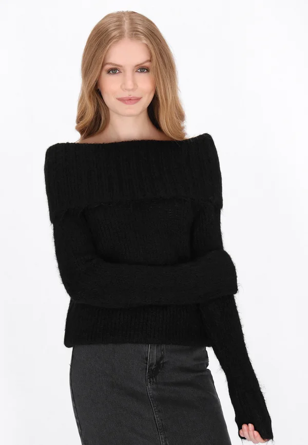 Strickpullover - black