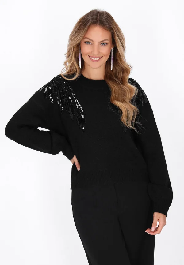 Strickpullover - black