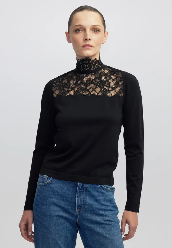 Strickpullover - black