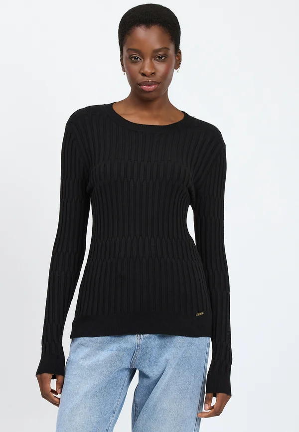 Strickpullover - black
