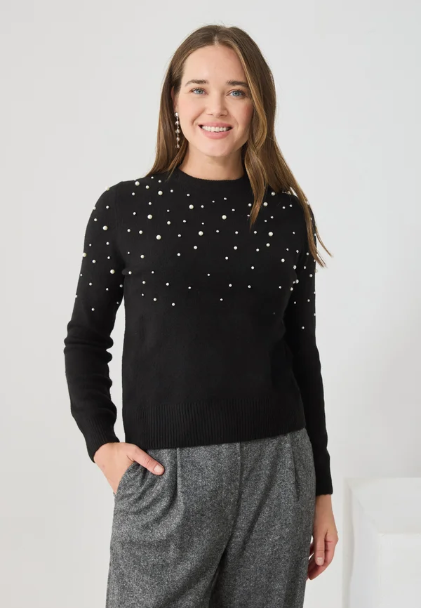 Strickpullover - black