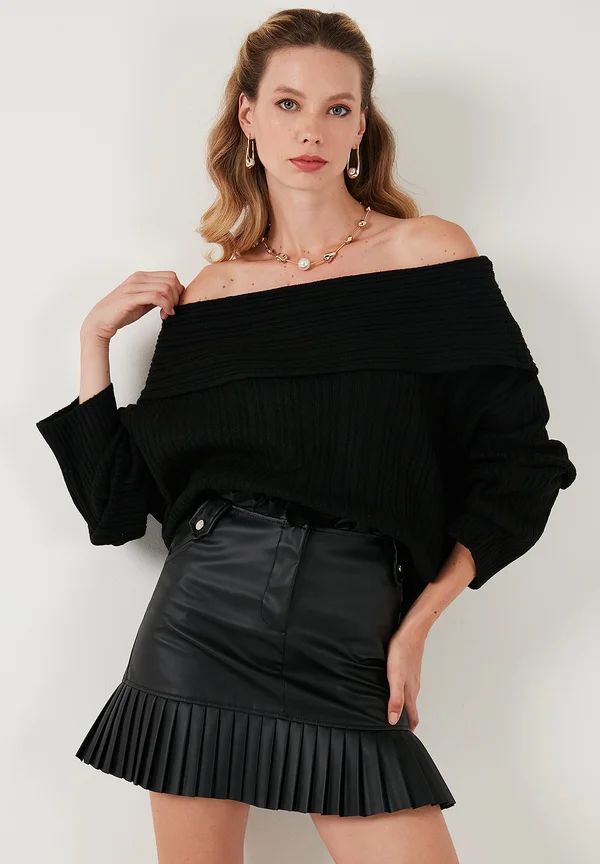 Strickpullover - black