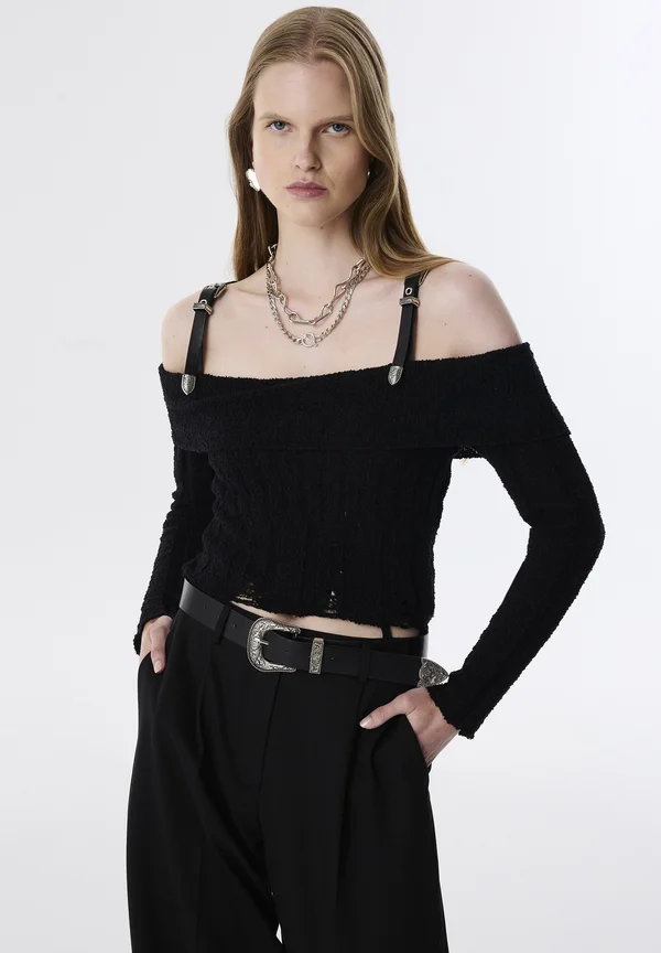 Strickpullover - black