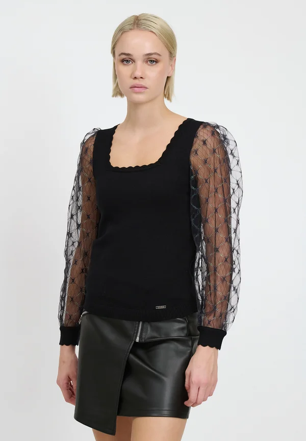 Strickpullover - black